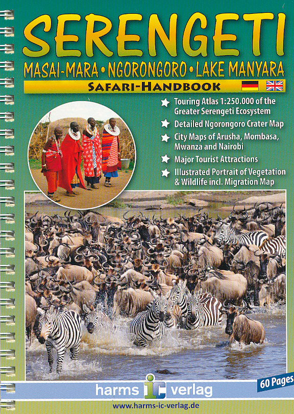 Harms vydavatelství atlas Serengeti + Ngorongoro 1:250 t.