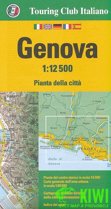 Touring Club Italiano vydavatelství plán Genova 1:12,5 t.