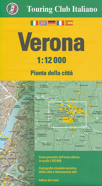 Touring Club Italiano vydavatelství plán Verona 1:12 t.
