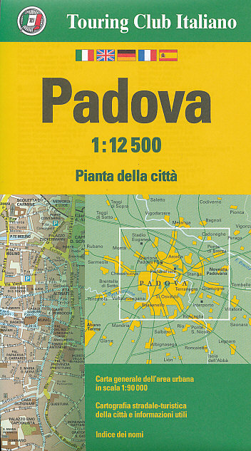 Touring Club Italiano vydavatelství plán Padova 1:12,5 t.