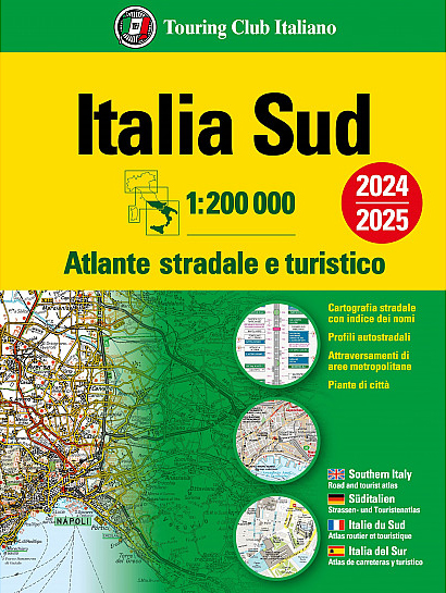 Touring Club Italiano vydavatelství atlas Italia sud 1:200 t.