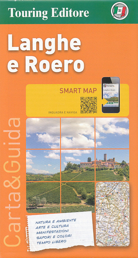 Touring Club Italiano vydavatelství mapa Langhe e Roero (Piemonte) 1:175 t. voděodolná