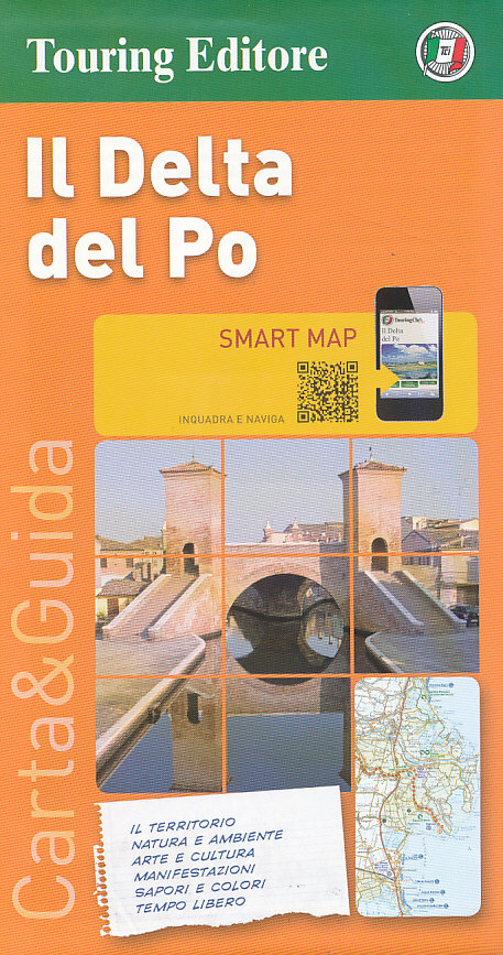 Touring Club Italiano vydavatelství mapa Delta Po/Pád (Benátsko, Emilia-Romagna) 1:200 t. voděodol