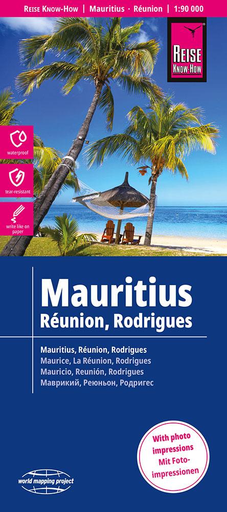 Reise Know-How Verlag mapa Mauritius, Reunion, Rodrigues 1:90 t.