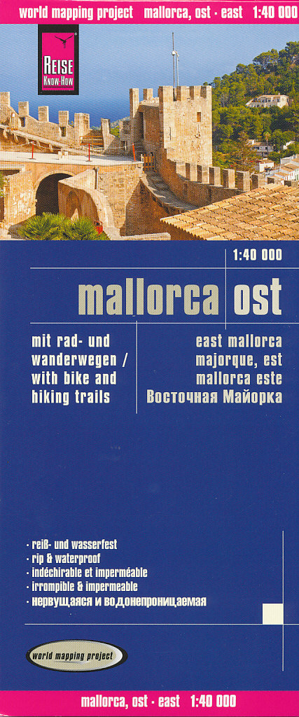 Reise Know-How Verlag mapa Mallorca east 1:40 t. voděodolná