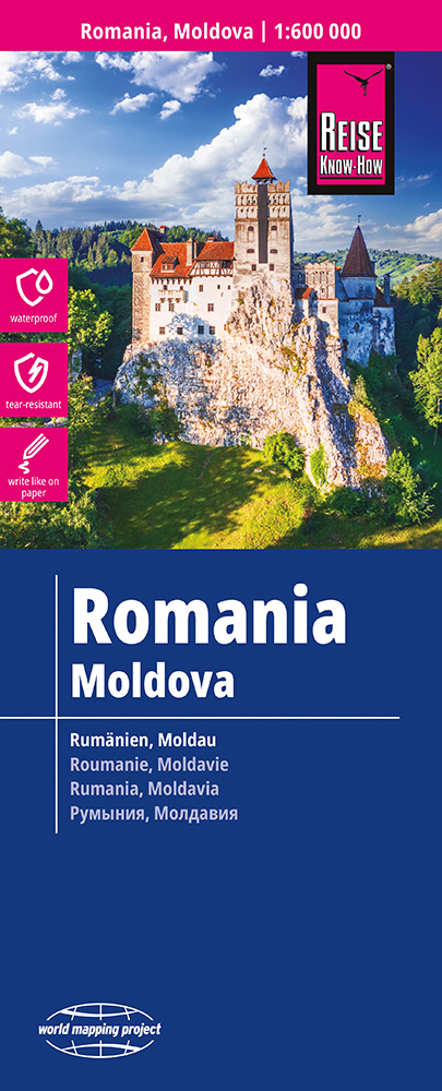 Reise Know-How Verlag mapa Romania, Moldova 1:600 t.