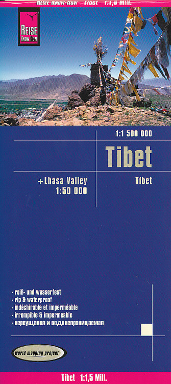 Reise Know-How Verlag mapa Tibet 1:1,5 mil. + Lhasa Valley