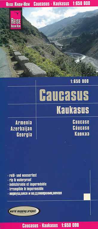 Reise Know-How Verlag mapa Caucasus (Arménie, Ázerbajdžán, Gruzie) 1:650 t.