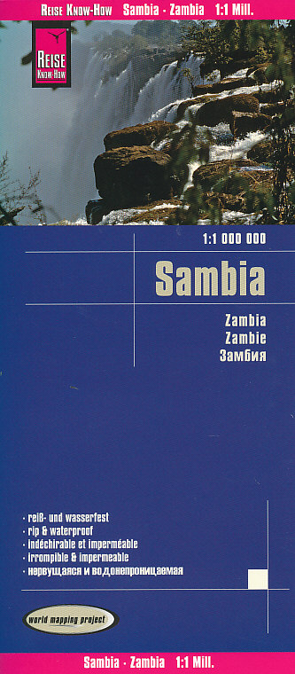 Reise Know-How Verlag mapa Sambia (Zambie) 1:1 mil.