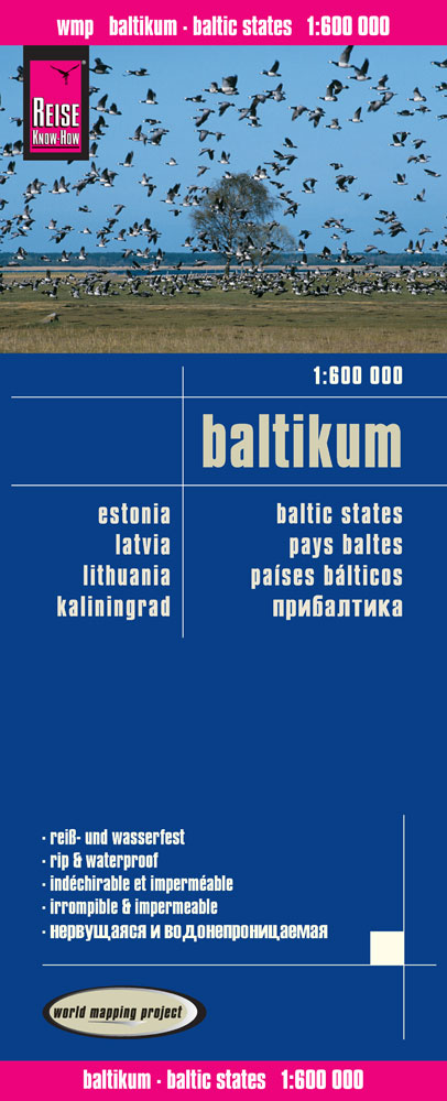 Reise Know-How Verlag mapa Baltikum (Baltic States) 1:600 t. voděodolná