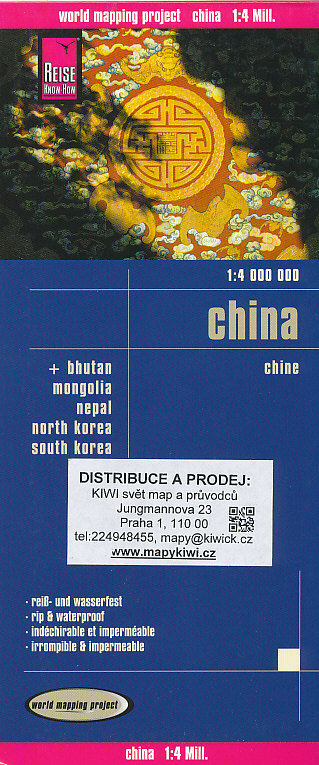 Reise Know-How Verlag mapa China 1:4 mil. voděodolná