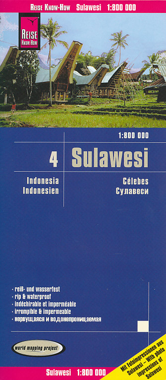 Reise Know-How Verlag mapa Sulawesi (Celebes) 1:800 t. voděodolná