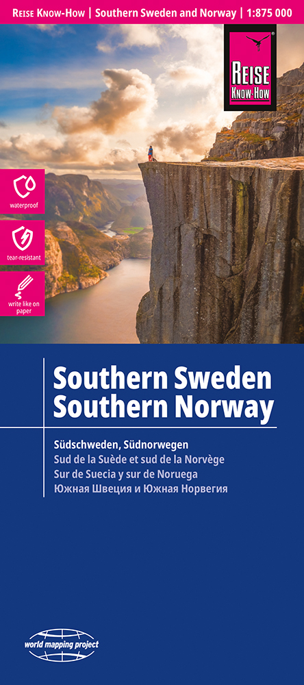 Reise Know-How Verlag mapa Southern Sweden,Southern Norway 1:875 t. voděodolná