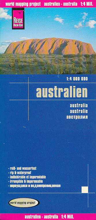 Reise Know-How Verlag mapa Australien 1:4 mil. voděodolná