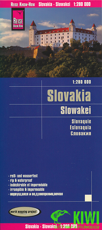 Reise Know-How Verlag mapa Slovakia 1:280 t. voděodolná