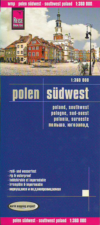 Reise Know-How Verlag mapa Poland southwest (Polsko jihozápad) 1:360 t. voděodolná