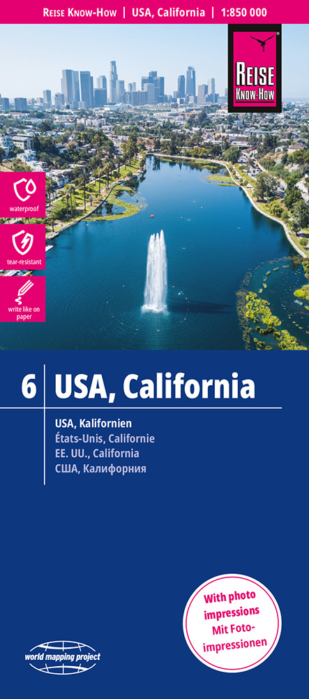 Reise Know-How Verlag mapa USA California (Kalifornie, č.6) 1:850 t. voděodolná