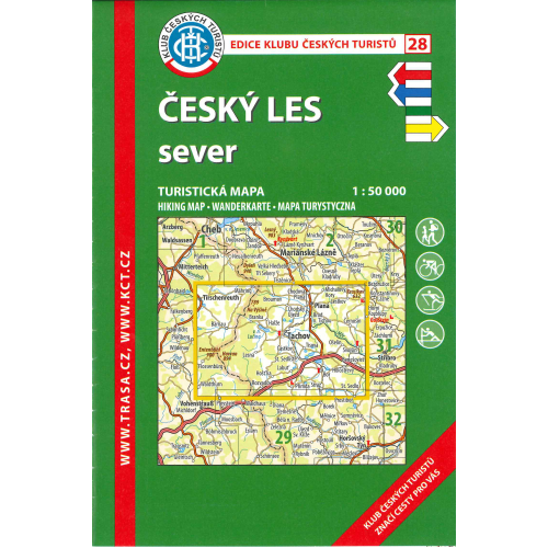 Český les - sever - turistická mapa KČT č.28