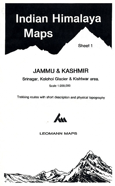 Leomann maps vydavatelství mapa Jammu a Kashmir-Srinagar, Kolohoi, Kishtwar 1:200 000