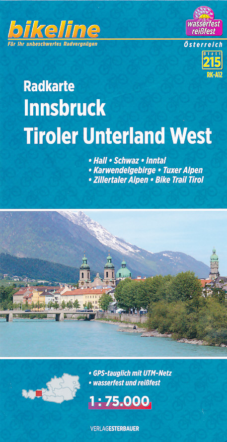 Esterbauer vydavatelství cyklomapa Innsbruck, Tiroler unterland west 1:75 t.