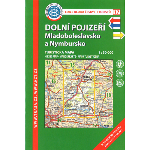 Dolní Pojizeří - Mladoboleslavsko a Nymbursko - turistická mapa KČT č.17