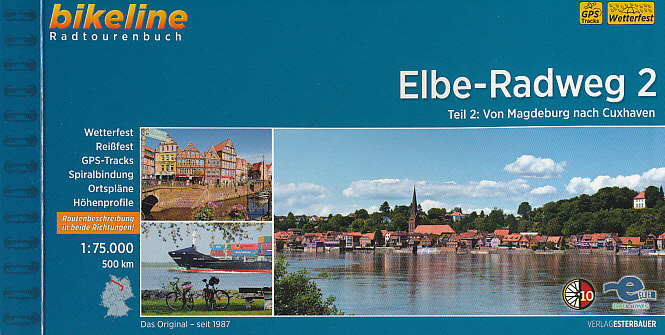 Esterbauer vydavatelství cykloprůvodce Elbe-Radweg 2 Magdeburg-Cuxhaven 1:75 t. německy