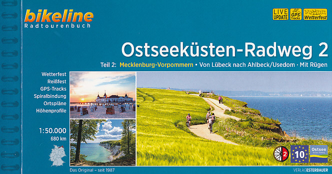 Esterbauer vydavatelství cykloprůvodce Ostseekusten Radweg 2.díl Mecklenburg-Vorpommern