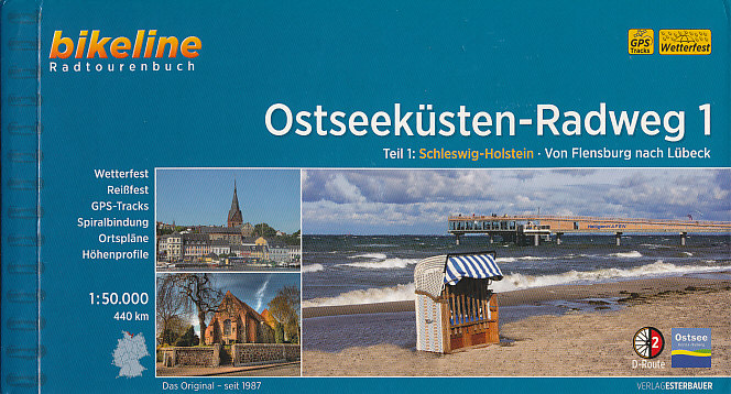 Esterbauer vydavatelství cykloprůvodce Ostseekusten Radweg 1.díl Flensburg-Lubeck1:75 t.
