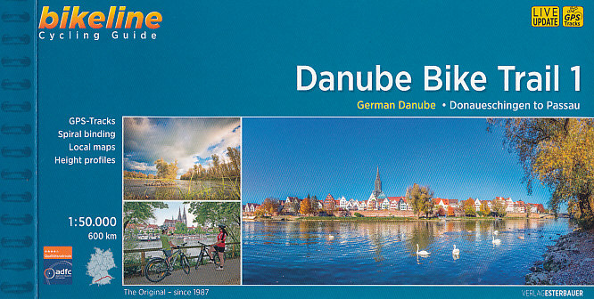 Esterbauer vydavatelství cykloprůvodce Danube Bike Trail 1, Donaueschingen-Passau, 1:50