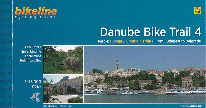 Esterbauer vydavatelství cykloprůvodce Danube Bike Trail 4,Budapest-Beograd 1:75 t. angl