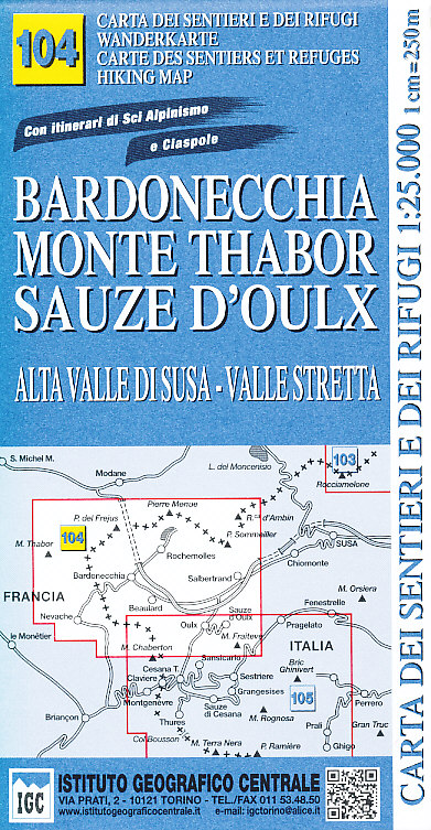 Geocenter/Bertelsmann distribuce mapa Bardonecchia, Monte Thabor 1:25 t. č.104 IGC
