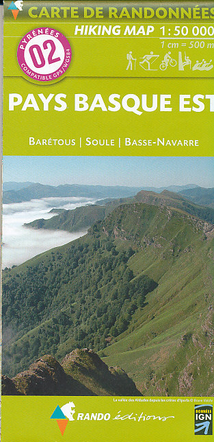 Geocenter/Bertelsmann distribuce mapa Pyrénées Pays Basque východ (est) 1:50 t. č.2