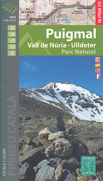 Geocenter/Bertelsmann distribuce mapa Puigmal Call de Núria, Ulldeter 1:25 t.