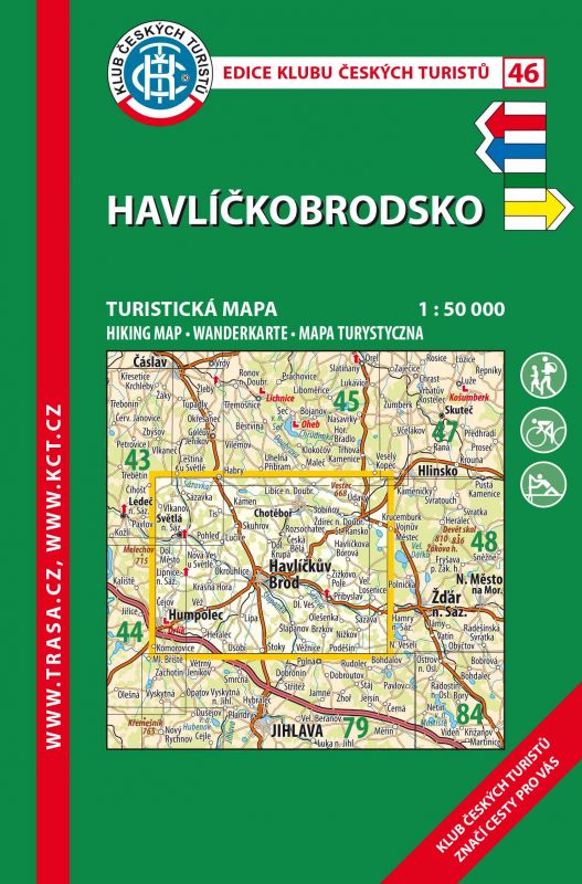 Havlíčkobrodsko - turistická mapa KČT č.46