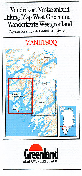 mapa Maniitsoq 1:75 t. (Greenland/Grónsko)