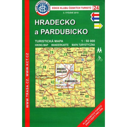 Hradecko a Pardubicko - turistická mapa KČT č.24