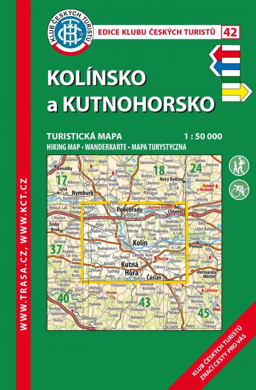 Kolínsko a Kutnohorsko - turistická mapa KČT č.42