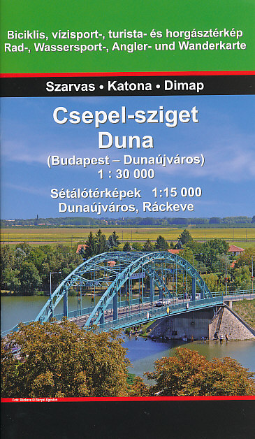 Dimap cyklomapa,vodácká Dunaj - Budapest-Dunaujvaros 1:30 t. +
