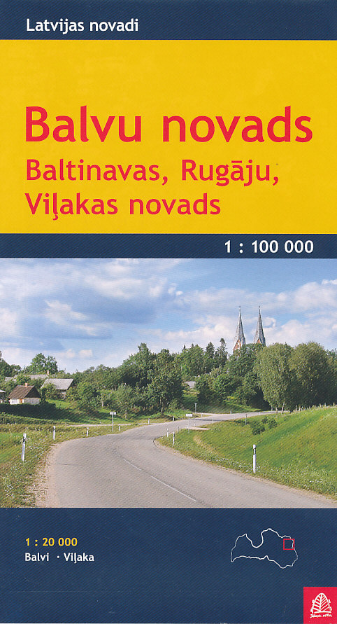 Jana Seta vydavatelství mapa Balvu region (Lotyšsko) 1:100 t.