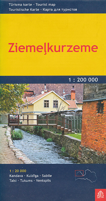 Jana Seta vydavatelství mapa Latvia 1 - Lotyšsko severozápad 1:200 t. Ziemelkurzeme +