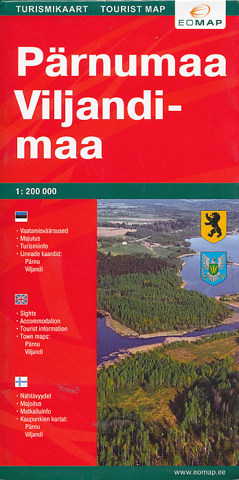 Jana Seta vydavatelství mapa Parnumaa, Viljandimaa 1:200 t.