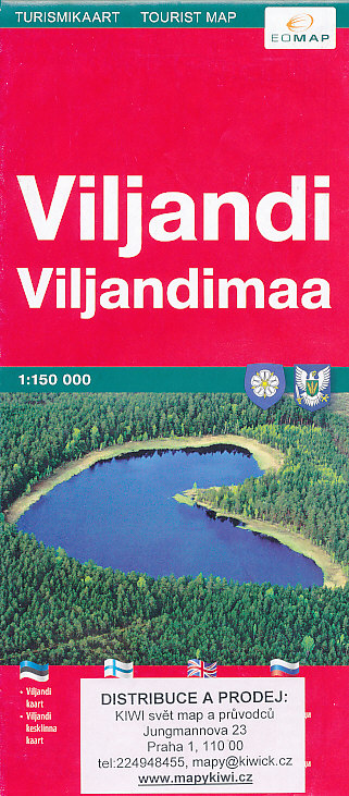 Jana Seta vydavatelství mapa Viljandimaa (Viljandi a okolí) 1:150 t.