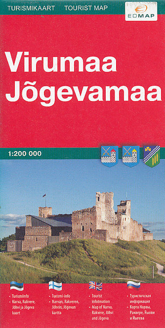 Jana Seta vydavatelství mapa Virumaa,Jogevamaa 1:200 t. (Estonsko)