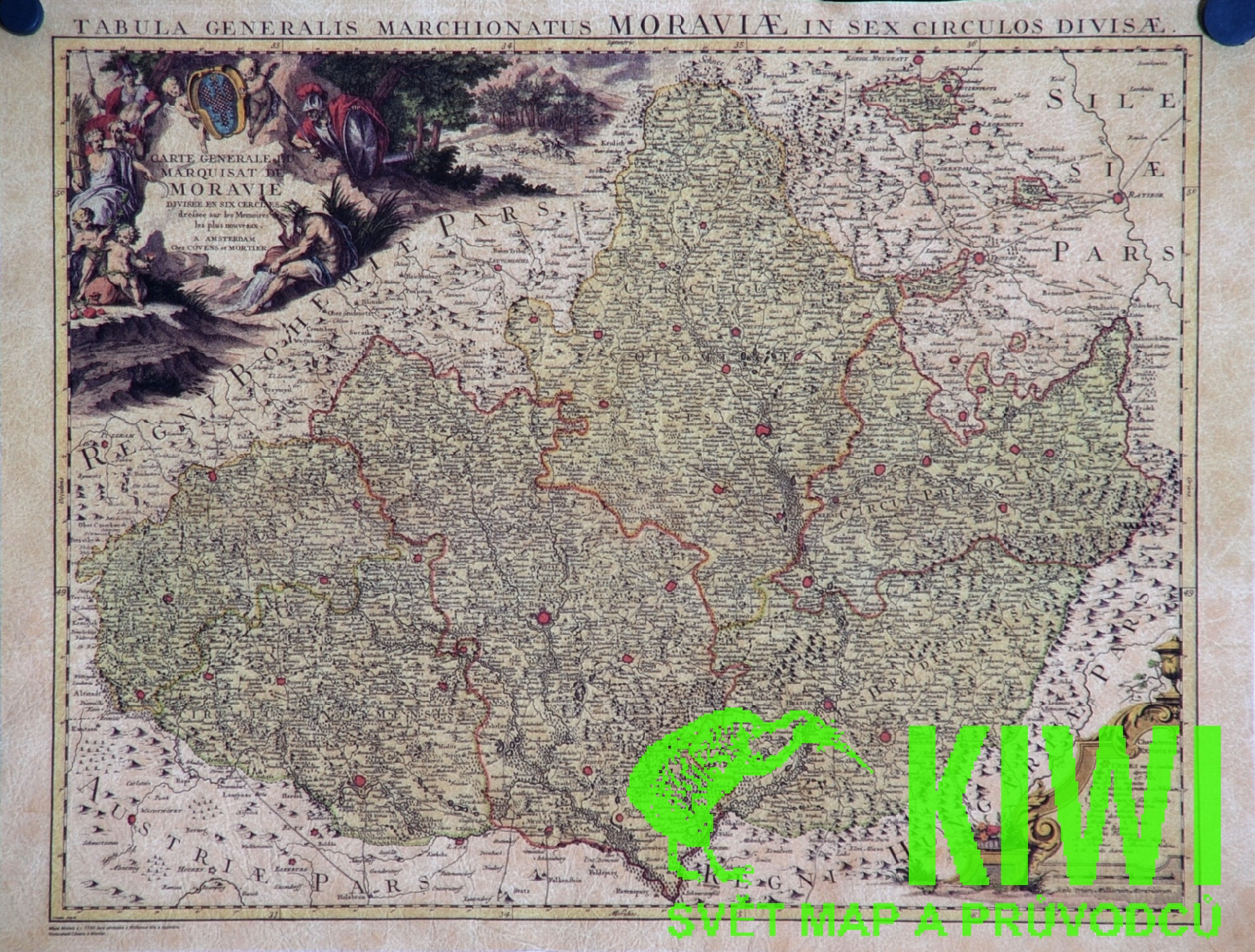 Káňová Svatoslava faksimile map nástěnná mapa faksimile Morava Müller