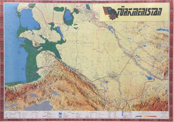 KIWI - přímé nákupy nástěnná mapa Turkmenistán 1:1,45 mil., 70,5x101 cm