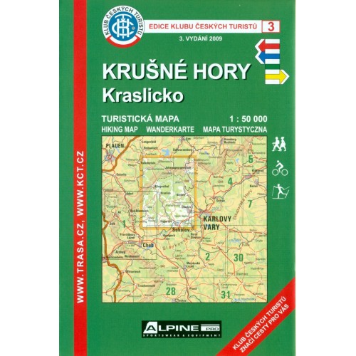 Krušné hory - Kraslicko - turistická mapa KČT č.3