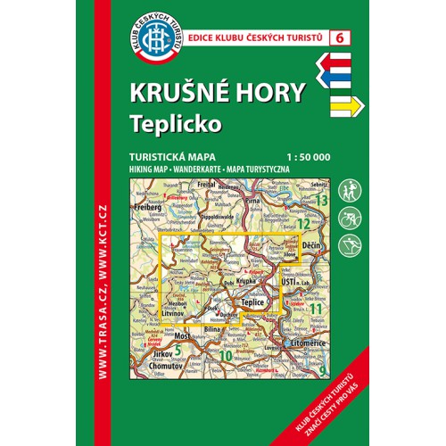 Krušné hory - Teplicko - turistická mapa KČT č.6