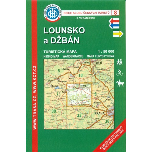 Lounsko a Džbán - turistická mapa KČT č.8