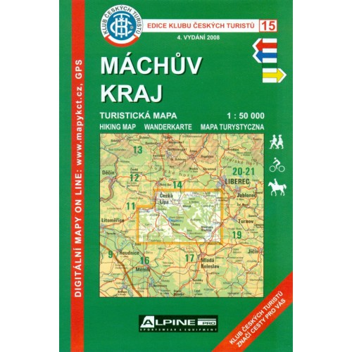 Máchův kraj - turistická mapa KČT č.15