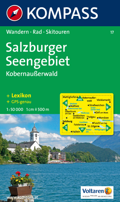 Salzburger Seengebiet, Kobernaußerwald (Kompass - 17) - turistická mapa